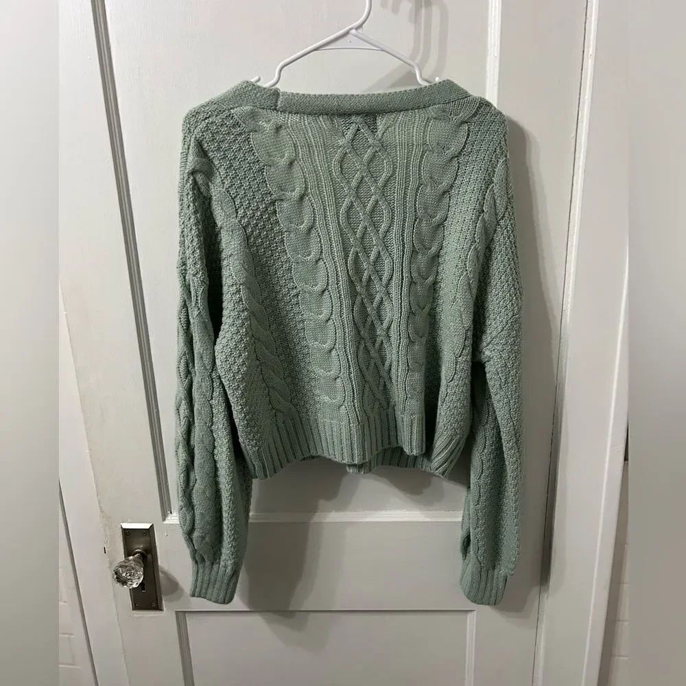 Cable mint Green Sweater - Picture 5 of 5